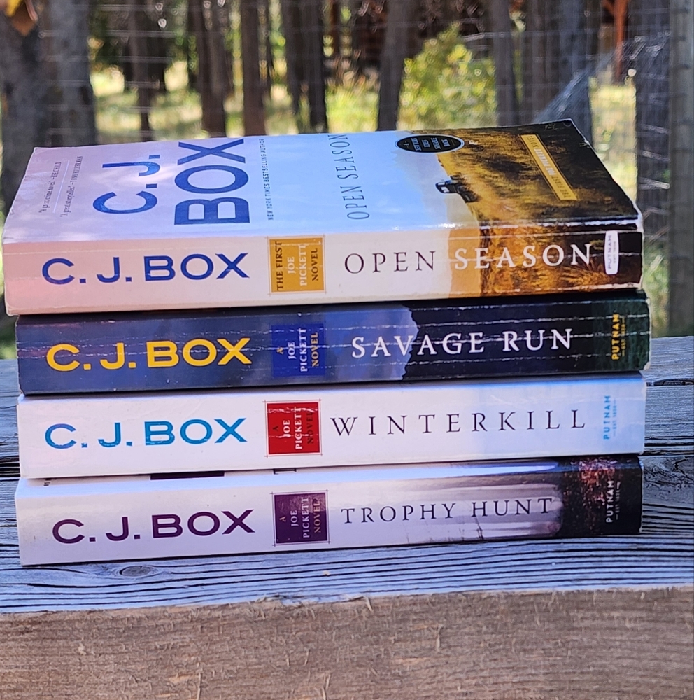 C.J. Box CJ Books Bundle of 4 Open Season Savage Run Winterkill Trophy Hunt